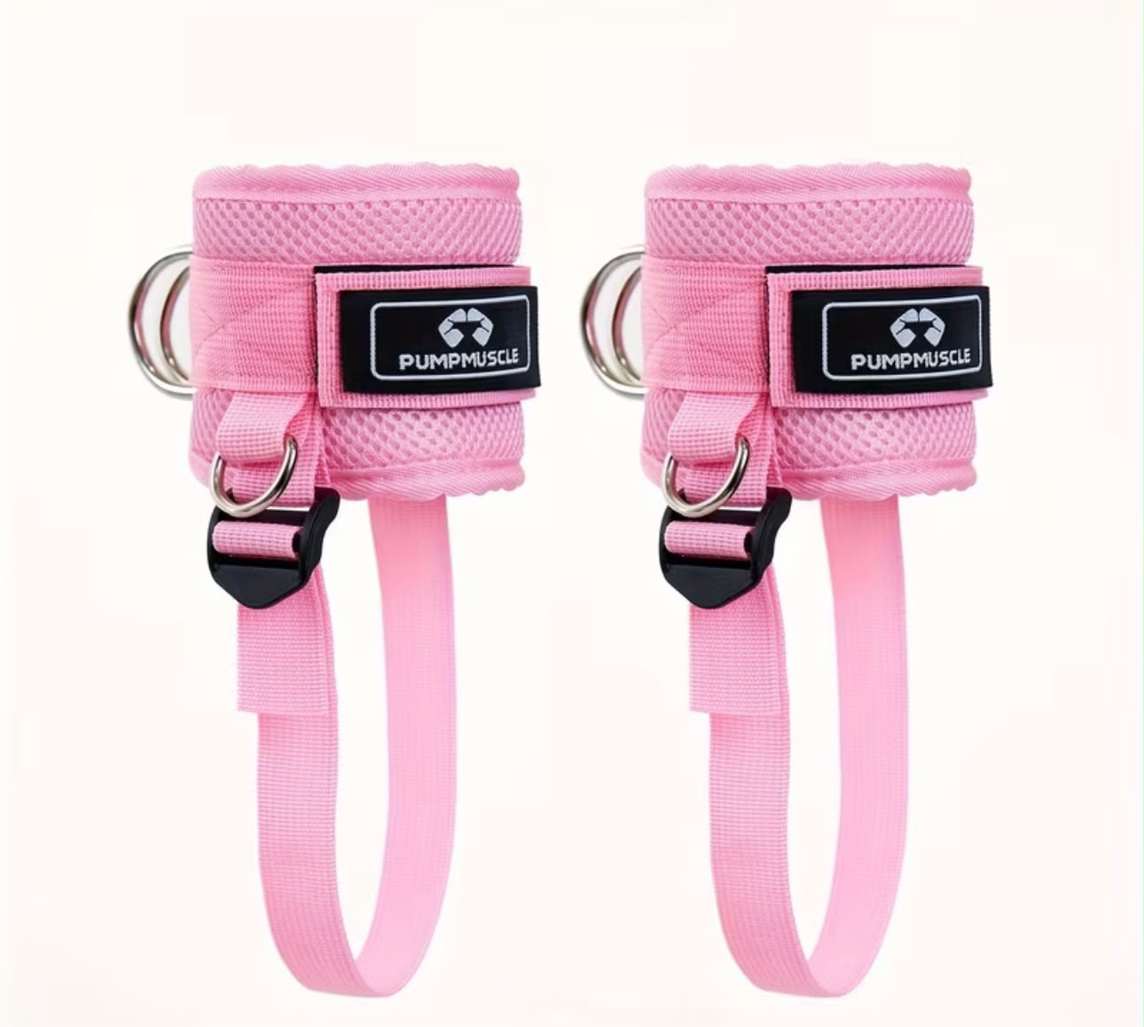 PumpMuscle Ankle Cable Strap Adjustable D-Ring Attachment (Pair)
