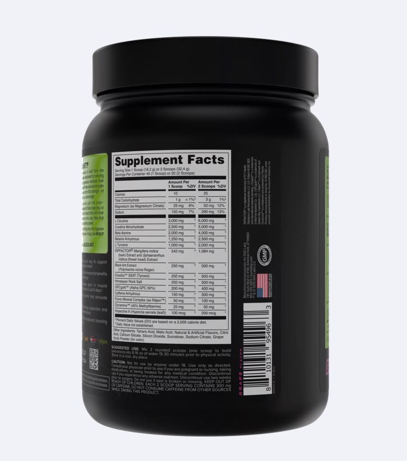 Bucked Up® Black Ant™ Pre-Workout — Strength &amp; Power Formula