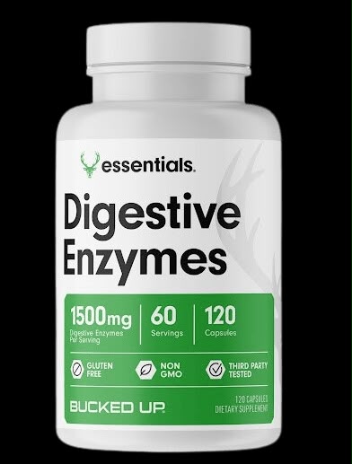 BUCKED UP® ESSENTIALS  Digestive Enzymes (1500mg) 60serv