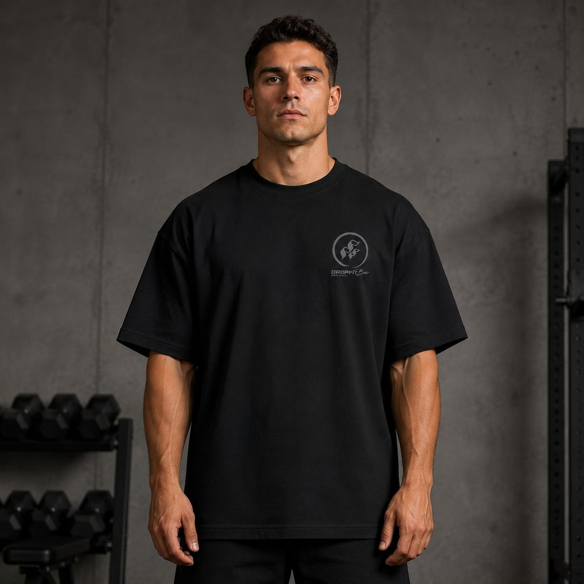 DropFitBar Oversized Heavy Cotton Tee  "Due to Personal Reasons, I Will Never Quit"