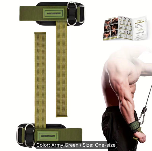 Adjustable Wrist Cable Strap Dual D-Ring Cuff (Pair)