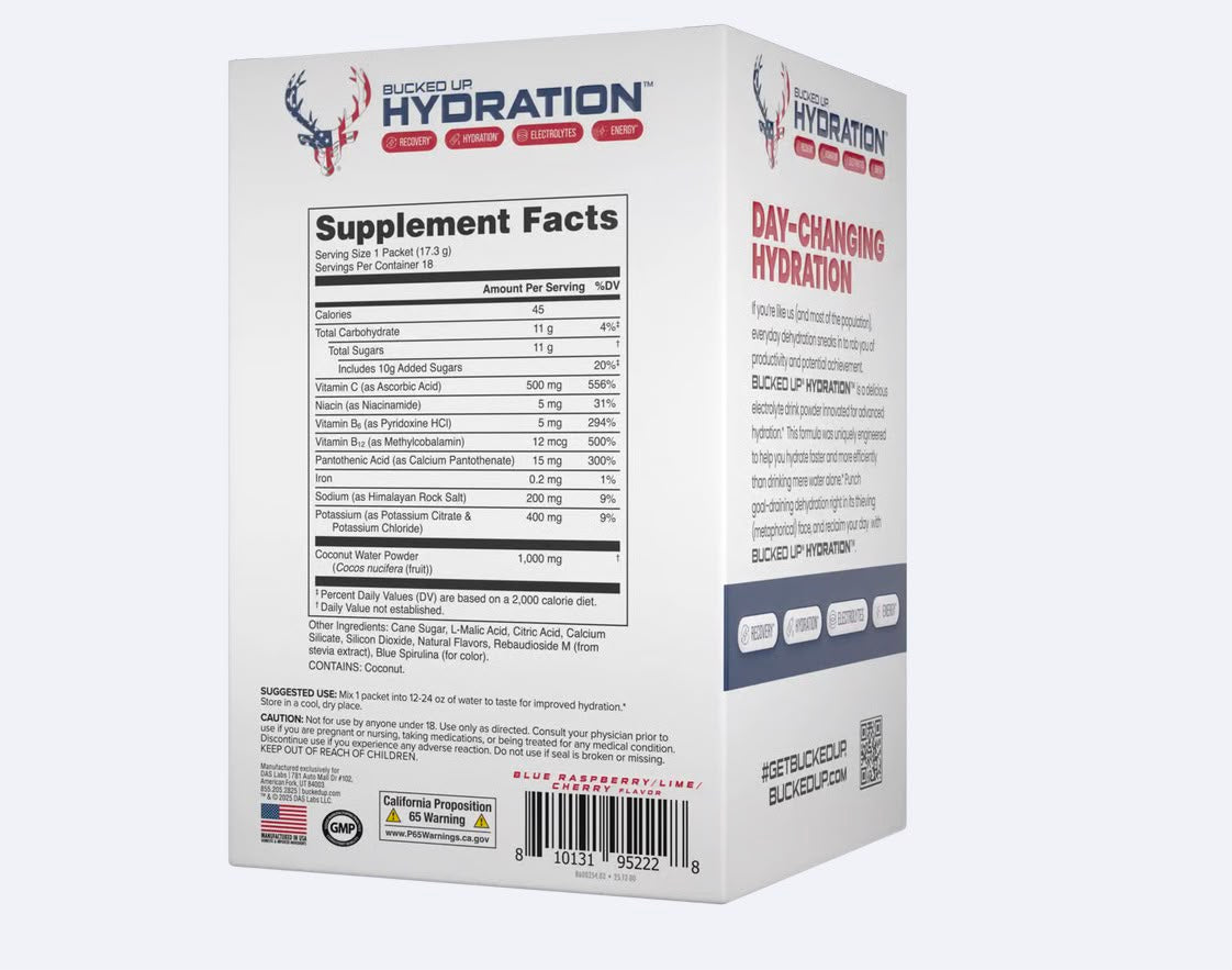 Bucked Up Hydration Recovery, Hydration & Energy