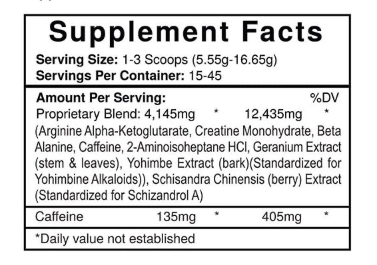 JACK3D®  The Ultimate Pre-Workout Training Matrix