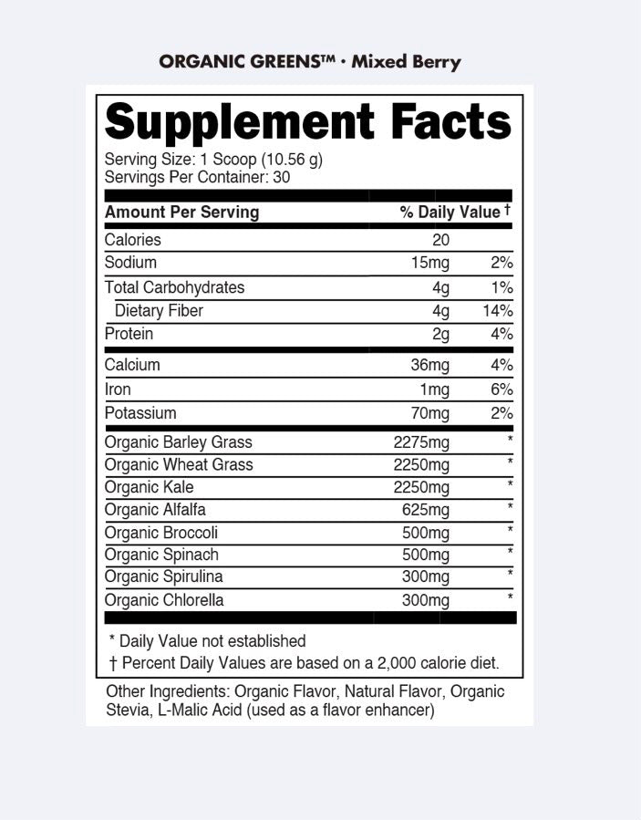 Organic Greens 30 serv