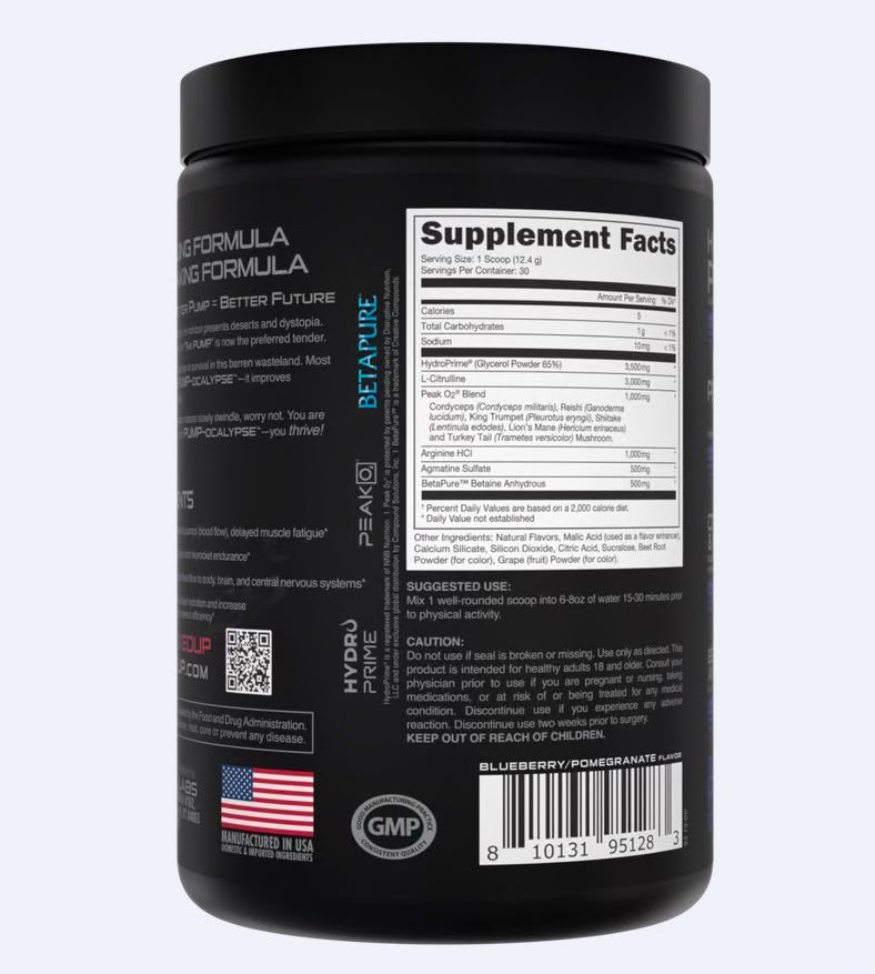 PUMP-OCALYPSE Pre Workout no caffeine